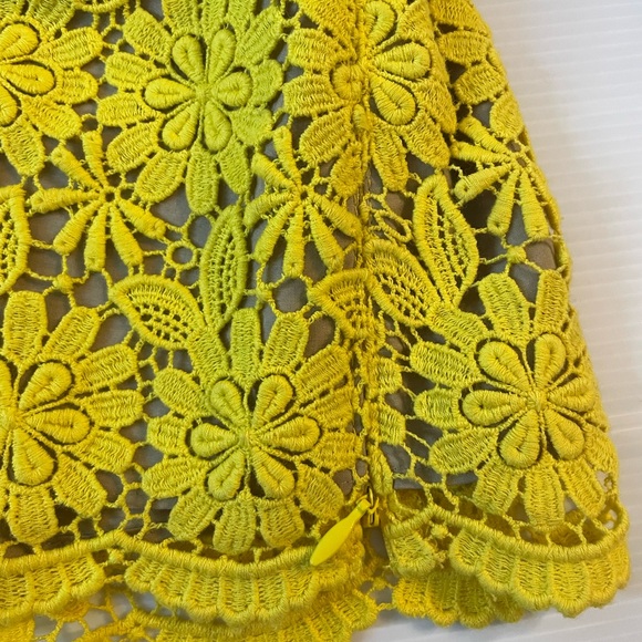 Talbots Yellow Crochet Lace Two Piece Set Skirt And Blouse Size 16 Easter Outfit - Picture 13 of 13